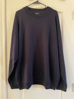 Arturo Garibaldi vintage navy pullover knit wool blend sweater